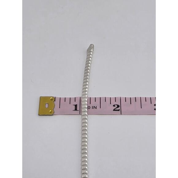 GRADUATED COLLAR NECKLACE ITALY 925 STERLING SILVER - Picture 10 of 16